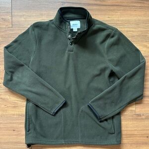 Old Navy Olive Green Quarter-Snap Fleece Pullover Size Men’s Medium